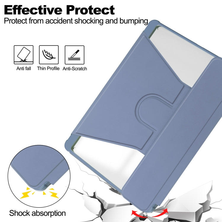 For iPad Pro 13 2024 Transparent Rotation Smart Leather Tablet Case with Keyboard(Lavender) - iPad Pro 13 2024 Cases by PMC TechLife | Online Shopping South Africa | PMC TechLife | Buy Now Pay Later Mobicred
