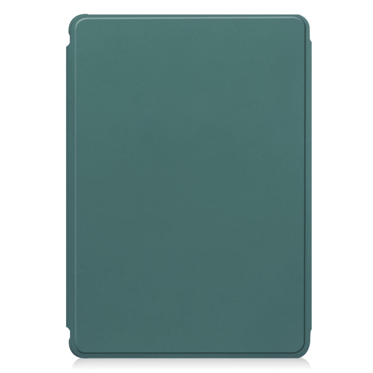 For iPad Air 11 2025 / 2024 Transparent Rotation Smart Leather Tablet Case with Keyboard(Dark Green) - iPad Air 11 2025 / 2024 Cases by PMC TechLife | Online Shopping South Africa | PMC TechLife | Buy Now Pay Later Mobicred