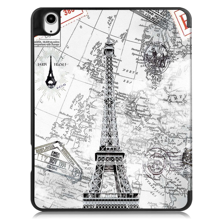 For iPad Air 13 2024 Custer Painted 3-Fold Holder Smart Leather Tablet Case with Pen Tray(Eiffel Tower) - iPad Air 13 2024 Cases by PMC Jewellery | Online Shopping South Africa | PMC Jewellery | Buy Now Pay Later Mobicred