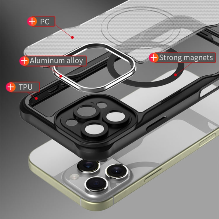 For iPhone 16 Pro Carbon Fiber Texture MagSafe Translucent Phone Case(Black) - iPhone 16 Pro Cases by PMC TechLife | Online Shopping South Africa | PMC TechLife | Buy Now Pay Later Mobicred