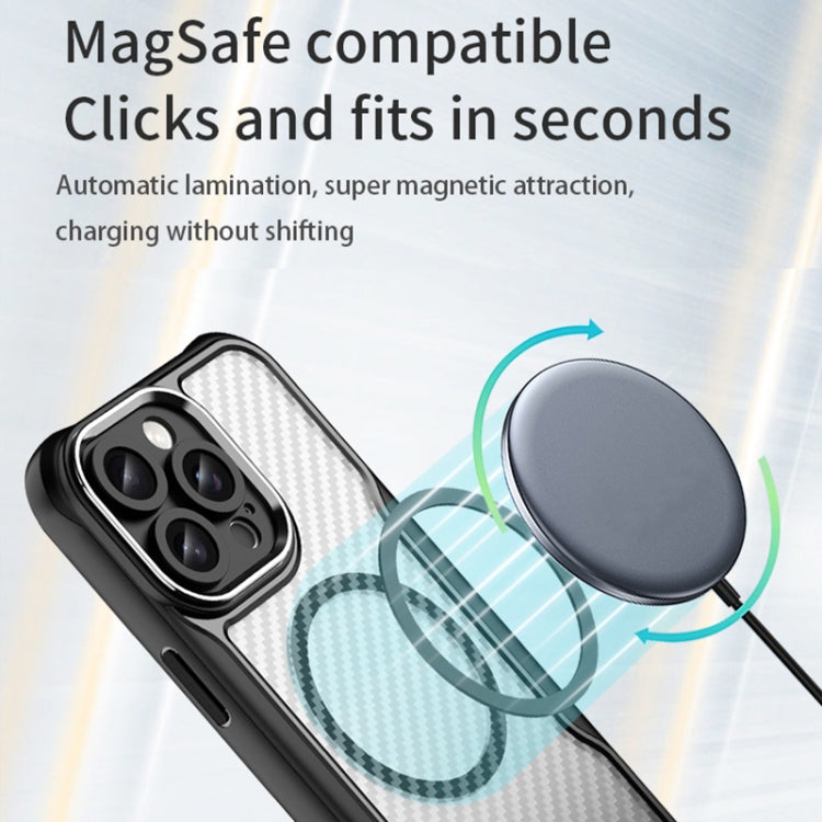 For iPhone 16 Pro Carbon Fiber Texture MagSafe Translucent Phone Case(Black) - iPhone 16 Pro Cases by PMC TechLife | Online Shopping South Africa | PMC TechLife | Buy Now Pay Later Mobicred