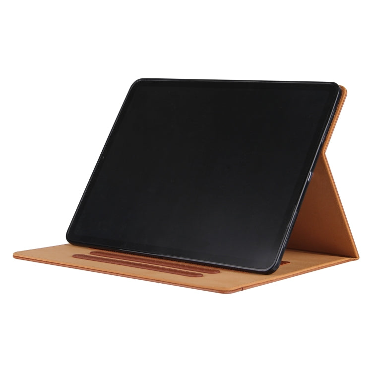 For iPad Pro 13 2024 Solid Color Metal Buckle Leather Smart Tablet Case(Brown) - iPad Pro 13 2024 Cases by PMC Jewellery | Online Shopping South Africa | PMC Jewellery | Buy Now Pay Later Mobicred