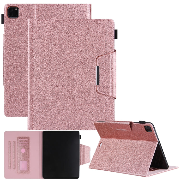 For iPad Pro 11 2024 Glitter Metal Buckle Leather Smart Tablet Case(Rose Gold) - free shipping - PMC TechLife - Order now!