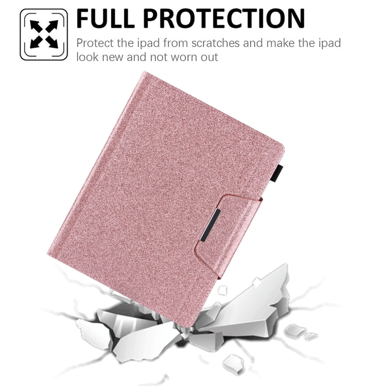 For iPad Pro 11 2024 Glitter Metal Buckle Leather Smart Tablet Case(Rose Gold) - iPad Pro 11 2024 Cases by PMC Jewellery | Online Shopping South Africa | PMC Jewellery | Buy Now Pay Later Mobicred