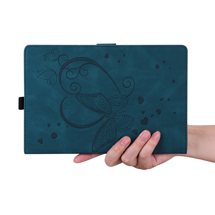 For iPad Pro 13 2024 Love Butterfly Embossed Leather Tablet Case(Blue) - iPad Pro 13 2024 Cases by PMC Jewellery | Online Shopping South Africa | PMC Jewellery | Buy Now Pay Later Mobicred