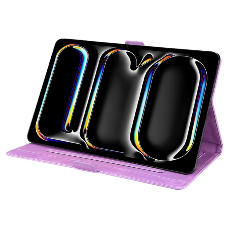 For iPad Pro 13 2024 Love Butterfly Embossed Leather Tablet Case(Purple) - iPad Pro 13 2024 Cases by PMC TechLife | Online Shopping South Africa | PMC TechLife | Buy Now Pay Later Mobicred