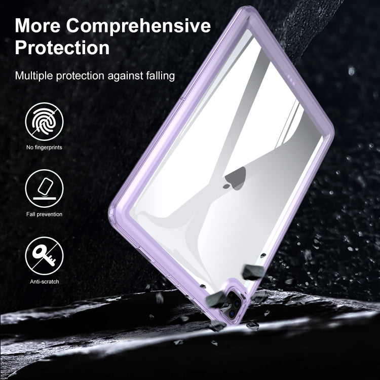 For iPad Air 11 2025 / 2024 Transparent Acrylic Tablet Case(Dark Purple) - iPad Air 11 2025 / 2024 Cases by PMC TechLife | Online Shopping South Africa | PMC TechLife | Buy Now Pay Later Mobicred