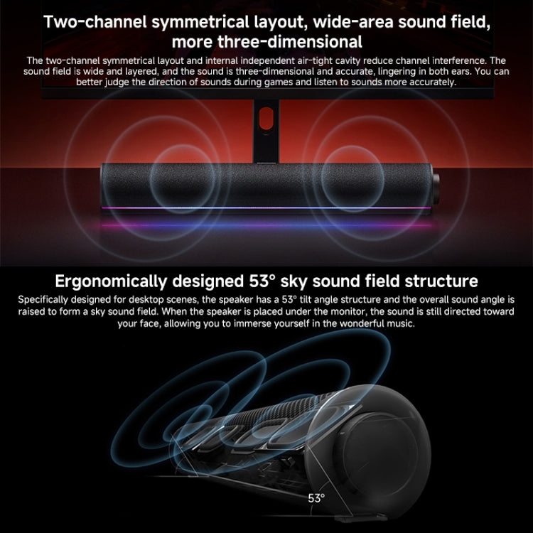 Xiaomi Redmi Computer Bluetooth Speaker with RGB Ambience Light(Black) - free shipping - PMC Jewellery - Order now!