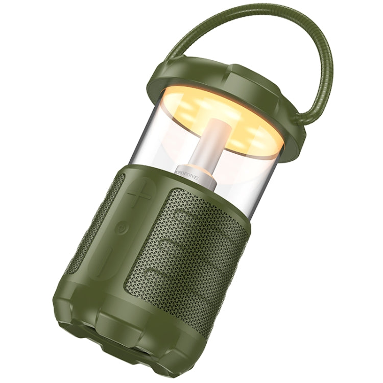 Borofone BP19 Travel Outdoor Bt Speaker With Camping Light(Green) - Desktop Speaker by Borofone | Online Shopping South Africa | PMC Jewellery | Buy Now Pay Later Mobicred