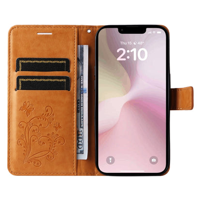 For iPhone SE 2024 3D Butterfly Embossed Pattern Flip Leather Phone Case(Yellow) - More iPhone Cases by PMC Jewellery | Online Shopping South Africa | PMC Jewellery | Buy Now Pay Later Mobicred