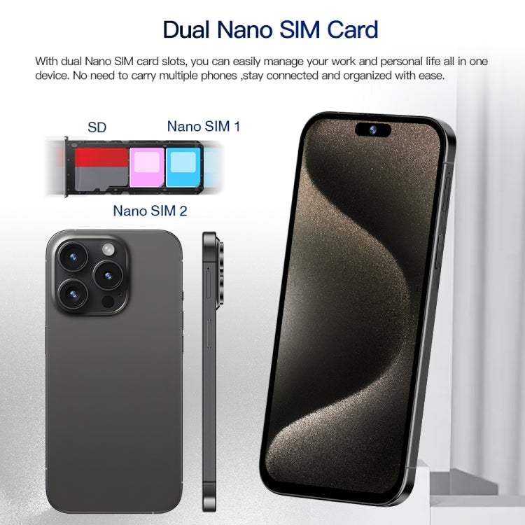 i15 Pro Max / Q5, 2GB+16GB, 6.5 inch Screen, Face Identification, Android 8.1 MTK6580P Quad Core, Network: 3G, Dual SIM(Titanium Grey) -  by PMC TechLife | Online Shopping South Africa | PMC TechLife