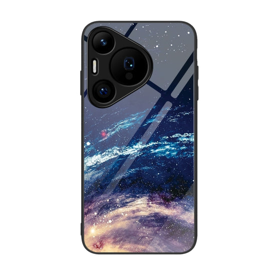 For Huawei Pura 70 Colorful Painted Glass Phone Case(Starry Sky) - Huawei Cases by PMC Jewellery | Online Shopping South Africa | PMC Jewellery | Buy Now Pay Later Mobicred