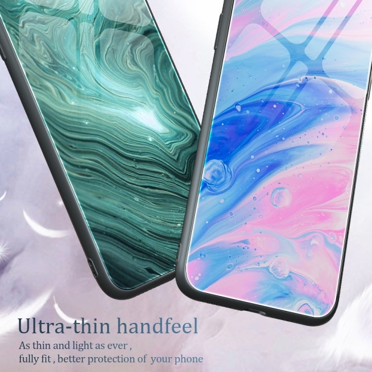 For Huawei Pura 70 Ultra Marble Pattern Glass Protective Phone Case(Water Waves) - Huawei Cases by PMC Jewellery | Online Shopping South Africa | PMC Jewellery | Buy Now Pay Later Mobicred