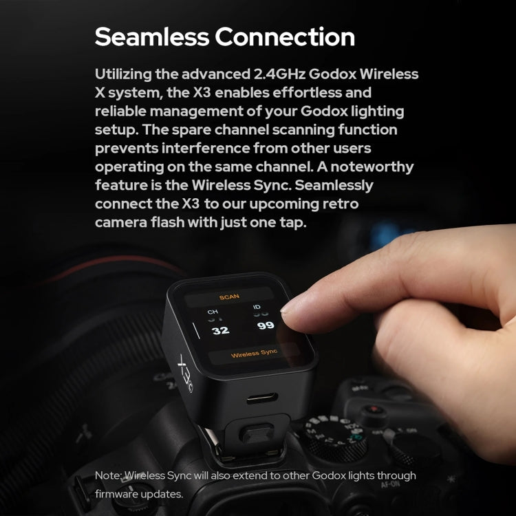 Godox X3 TTL Wireless Flash Trigger Touch Screen Flash Transmitter For Olympus / Panasonic(Black) - free shipping - PMC TechLife - Order now!