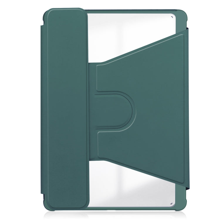 For iPad Air 13 2025 / 2024 Transparent Rotation Smart Leather Tablet Case(Dark Green) - iPad Air 13 2025 / 2024 Cases by PMC TechLife | Online Shopping South Africa | PMC TechLife | Buy Now Pay Later Mobicred