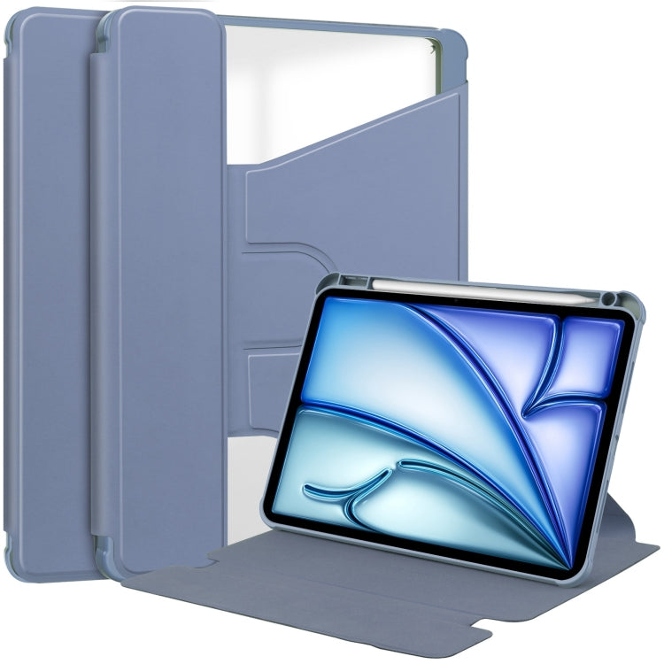 For iPad Air 13 2024 Transparent Rotation Smart Leather Tablet Case(Lavender) - iPad Air 13 2024 Cases by PMC TechLife | Online Shopping South Africa | PMC TechLife | Buy Now Pay Later Mobicred