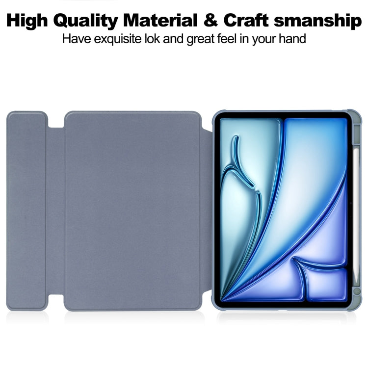 For iPad Air 13 2024 Transparent Rotation Smart Leather Tablet Case(Lavender) - iPad Air 13 2024 Cases by PMC TechLife | Online Shopping South Africa | PMC TechLife | Buy Now Pay Later Mobicred