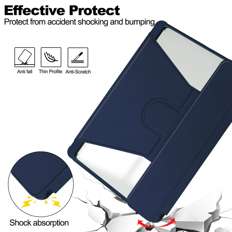 For iPad Air 13 2024 Transparent Rotation Smart Leather Tablet Case(Dark Blue) - iPad Air 13 2024 Cases by PMC TechLife | Online Shopping South Africa | PMC TechLife | Buy Now Pay Later Mobicred