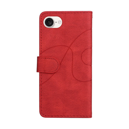 For iPhone SE 2024 Dual-color Splicing Flip Leather Phone Case(Red) - More iPhone Cases by PMC Jewellery | Online Shopping South Africa | PMC Jewellery | Buy Now Pay Later Mobicred