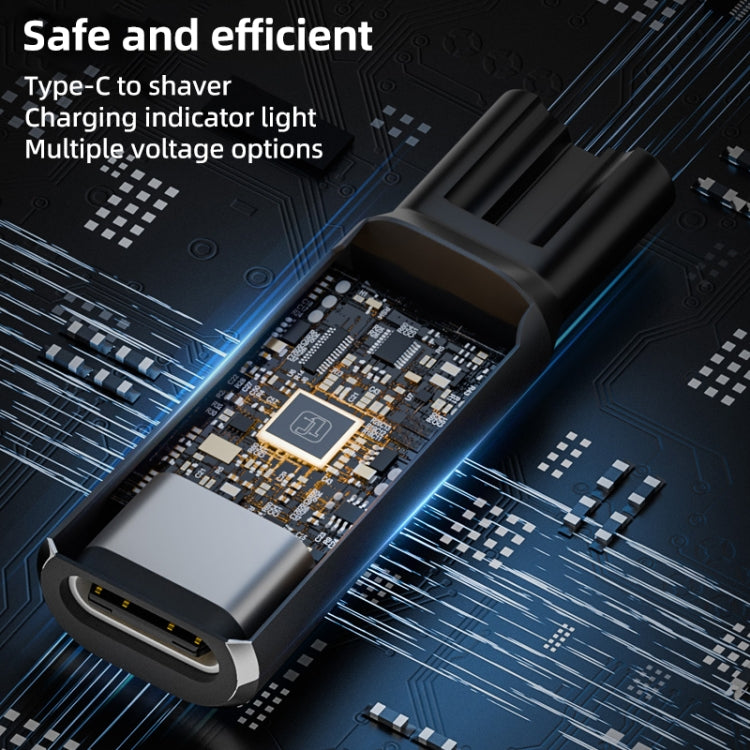 Shaver / Clipper Charging Adapter for Philips, Interface:Type-C to 5V Single Slot(Grey) - Shavers Parts by PMC TechLife | Online Shopping South Africa | PMC TechLife | Buy Now Pay Later Mobicred