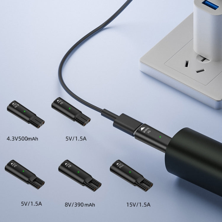 Shaver / Clipper Charging Adapter for Philips, Interface:Type-C to 8V Oval(Grey) - Shavers Parts by PMC TechLife | Online Shopping South Africa | PMC TechLife | Buy Now Pay Later Mobicred