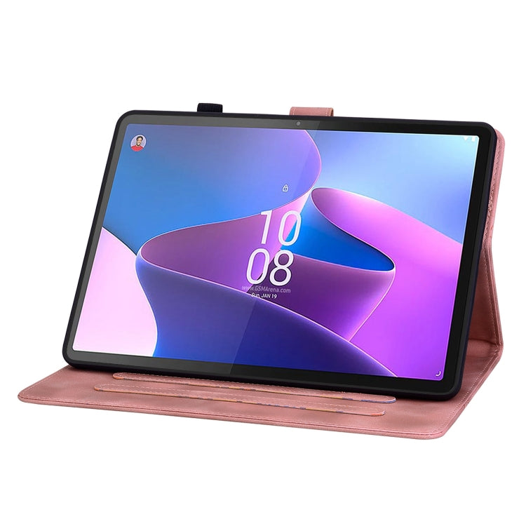 For Lenovo Tab P11 Gen 2 11.5 Lily Embossed Leather Tablet Case(Pink) - Lenovo by PMC TechLife | Online Shopping South Africa | PMC TechLife | Buy Now Pay Later Mobicred