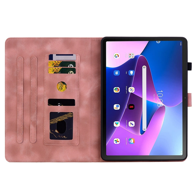 For Lenovo Tab M10 Plus 10.6 3rd Gen Lily Embossed Leather Tablet Case(Pink) - Lenovo by PMC TechLife | Online Shopping South Africa | PMC TechLife | Buy Now Pay Later Mobicred