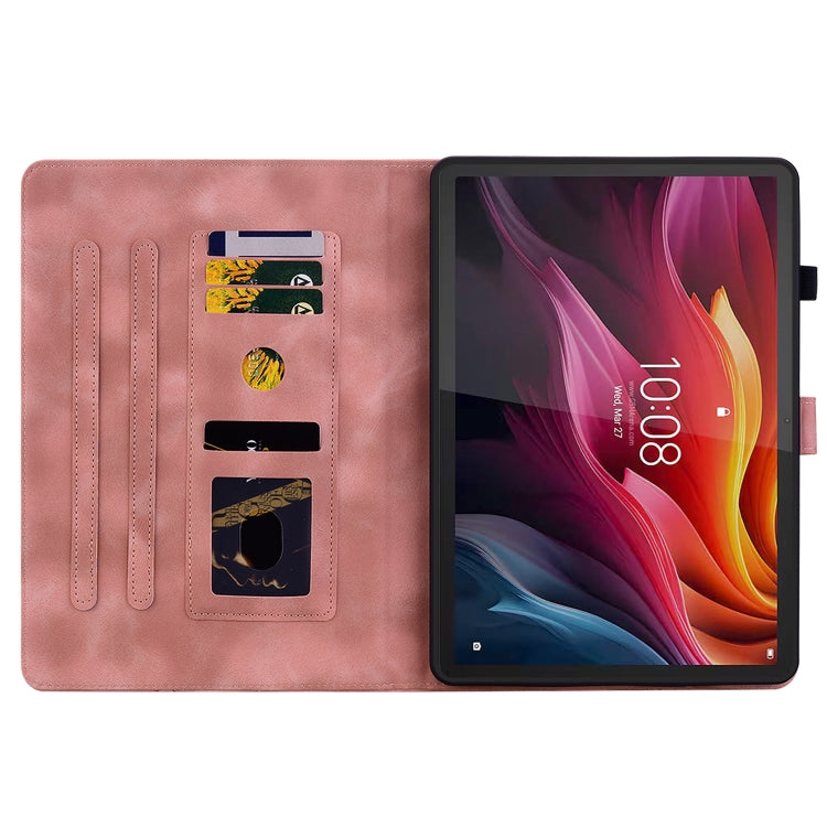 For Lenovo Tab K11 Plus Lily Embossed Leather Tablet Case(Pink) - Lenovo by PMC TechLife | Online Shopping South Africa | PMC TechLife | Buy Now Pay Later Mobicred
