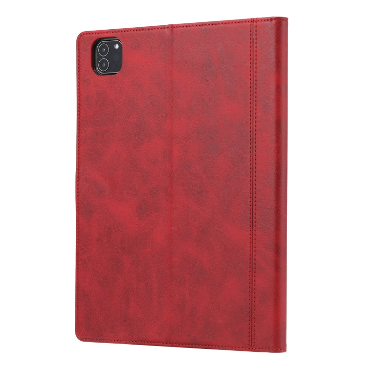 For iPad Pro 11 2024 Calf Texture Double Fold Clasp Horizontal Flip Leather Smart Tablet Case(Red) - iPad Pro 11 2024 Cases by PMC Jewellery | Online Shopping South Africa | PMC Jewellery | Buy Now Pay Later Mobicred