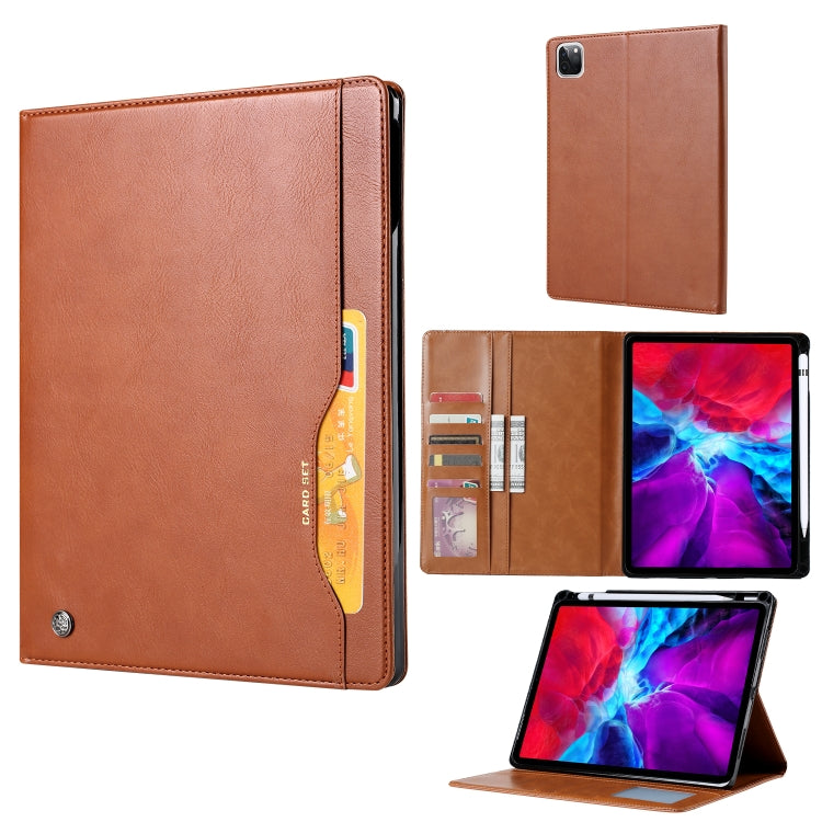 For iPad Pro 13 2024 Knead Skin Texture Horizontal Flip Leather Smart Tablet Case(Brown) - iPad Pro 13 2024 Cases by PMC Jewellery | Online Shopping South Africa | PMC Jewellery | Buy Now Pay Later Mobicred