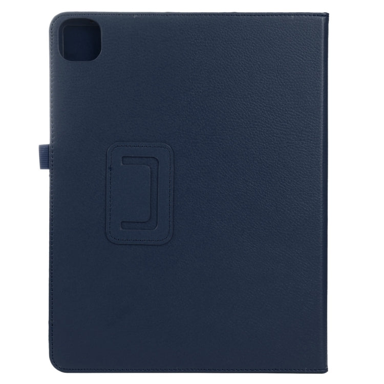 For iPad Air 11 2024 Litchi Texture Solid Color Leather Tablet Case(Dark Blue) - iPad Air 11 2024 Cases by PMC Jewellery | Online Shopping South Africa | PMC Jewellery | Buy Now Pay Later Mobicred