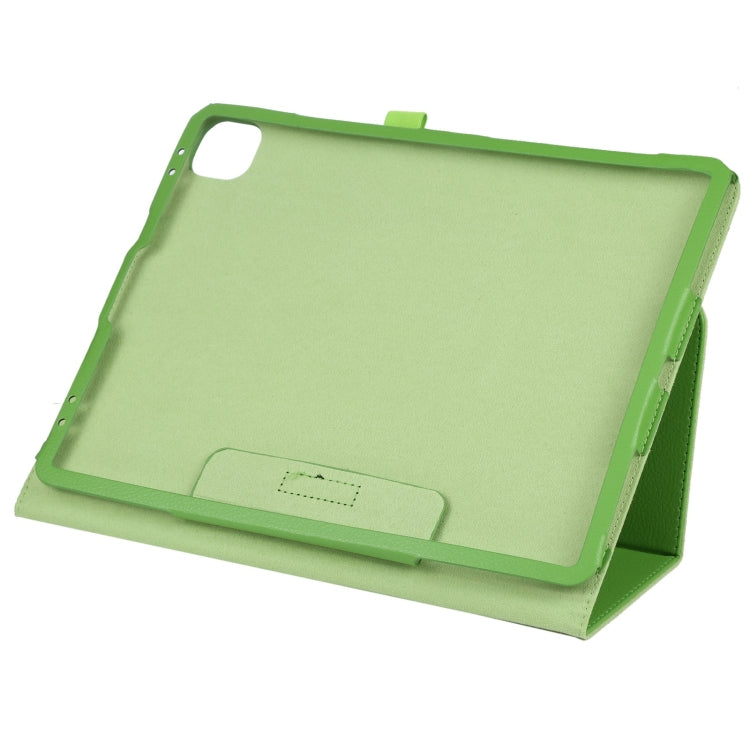 For iPad Pro 13 2024 Litchi Texture Solid Color Leather Tablet Case(Green) - iPad Pro 13 2024 Cases by PMC TechLife | Online Shopping South Africa | PMC TechLife | Buy Now Pay Later Mobicred