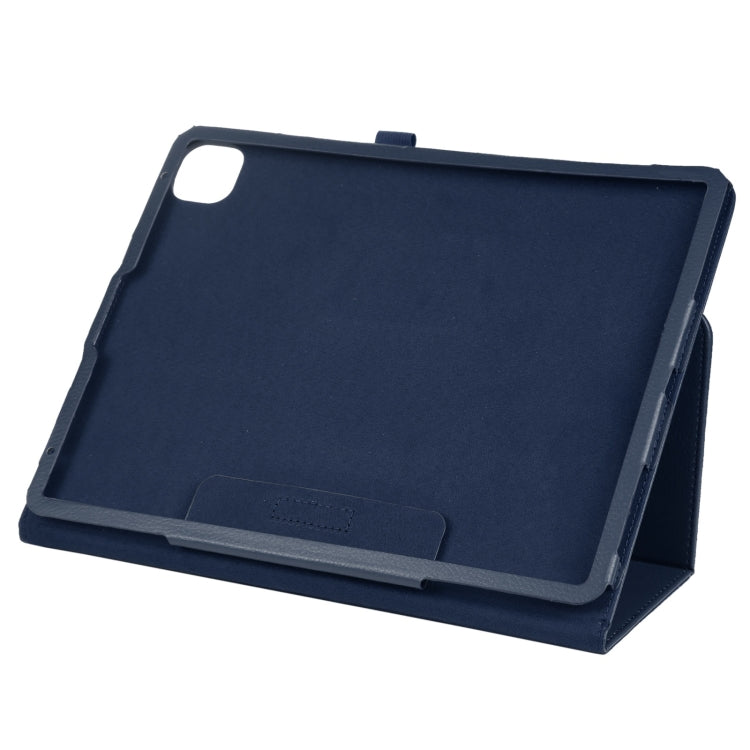 For iPad Pro 13 2024 Litchi Texture Solid Color Leather Tablet Case(Dark Blue) - iPad Pro 13 2024 Cases by PMC Jewellery | Online Shopping South Africa | PMC Jewellery | Buy Now Pay Later Mobicred