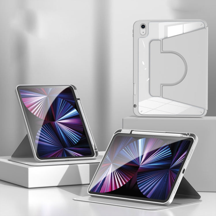 For iPad Pro 11 2024 2 in 1 Acrylic Split Rotating Leather Tablet Case(Grey) - iPad Pro 11 2024 Cases by PMC TechLife | Online Shopping South Africa | PMC TechLife | Buy Now Pay Later Mobicred