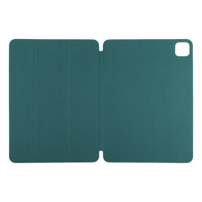 For iPad Pro 13 2024 Double-sided Clip Non-buckle Magnetic PU Smart Tablet Case(Dark Green) - iPad Air 13 2024 Cases by PMC Jewellery | Online Shopping South Africa | PMC Jewellery | Buy Now Pay Later Mobicred