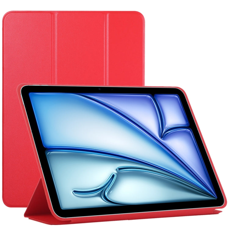 For iPad Air 11 2024 Double-sided Clip Non-buckle Magnetic PU Smart Tablet Case(Red) - iPad Air 11 2024 Cases by PMC Jewellery | Online Shopping South Africa | PMC Jewellery | Buy Now Pay Later Mobicred