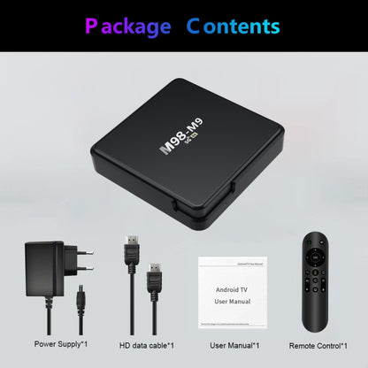 M98-M9 Quad-core ARM Cortex-A53 WiFi Bluetooth 4K HD Android TV Box, RAM:2GB+8GB(UK Plug) - Allwinner H3 by PMC Jewellery | Online Shopping South Africa | PMC Jewellery | Buy Now Pay Later Mobicred