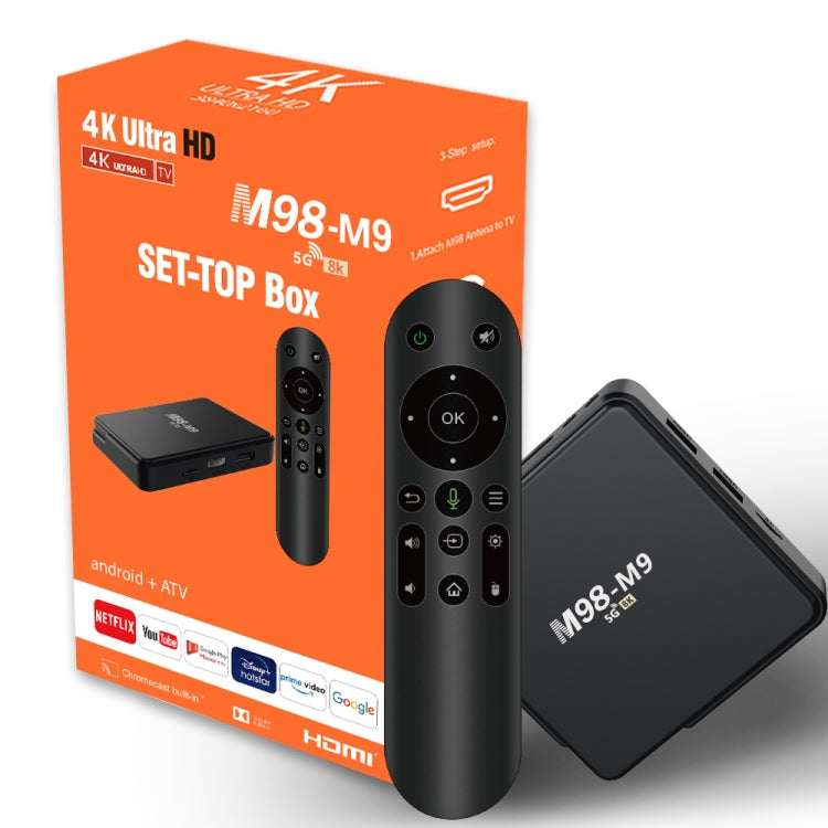 M98-M9 Quad-core ARM Cortex-A53 WiFi Bluetooth 4K HD Android TV Box, RAM:2GB+8GB(US Plug) - Allwinner H3 by PMC TechLife | Online Shopping South Africa | PMC TechLife | Buy Now Pay Later Mobicred