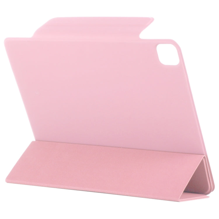 For iPad Pro 13 2024 Double-sided Clip Fixed Buckle Magnetic PU Leather Smart Tablet Case(Light Pink) - iPad Pro 13 2024 Cases by PMC Jewellery | Online Shopping South Africa | PMC Jewellery | Buy Now Pay Later Mobicred