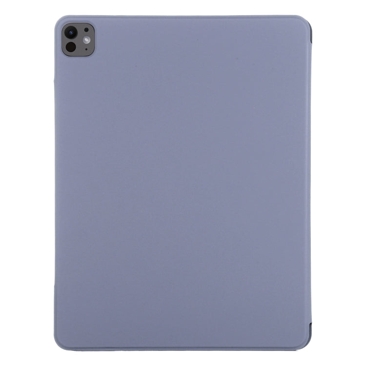 For iPad Pro 11 2024 Double-sided Clip Fixed Buckle Magnetic PU Leather Smart Tablet Case(Purple) - iPad Pro 11 2024 Cases by PMC TechLife | Online Shopping South Africa | PMC TechLife | Buy Now Pay Later Mobicred