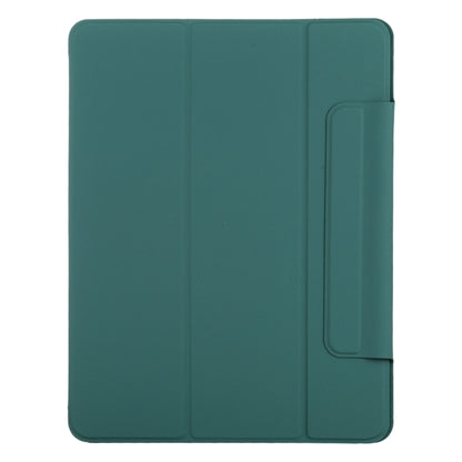 For iPad Pro 11 2024 Double-sided Clip Fixed Buckle Magnetic PU Leather Smart Tablet Case(Dark Green) - iPad Pro 11 2024 Cases by PMC Jewellery | Online Shopping South Africa | PMC Jewellery | Buy Now Pay Later Mobicred