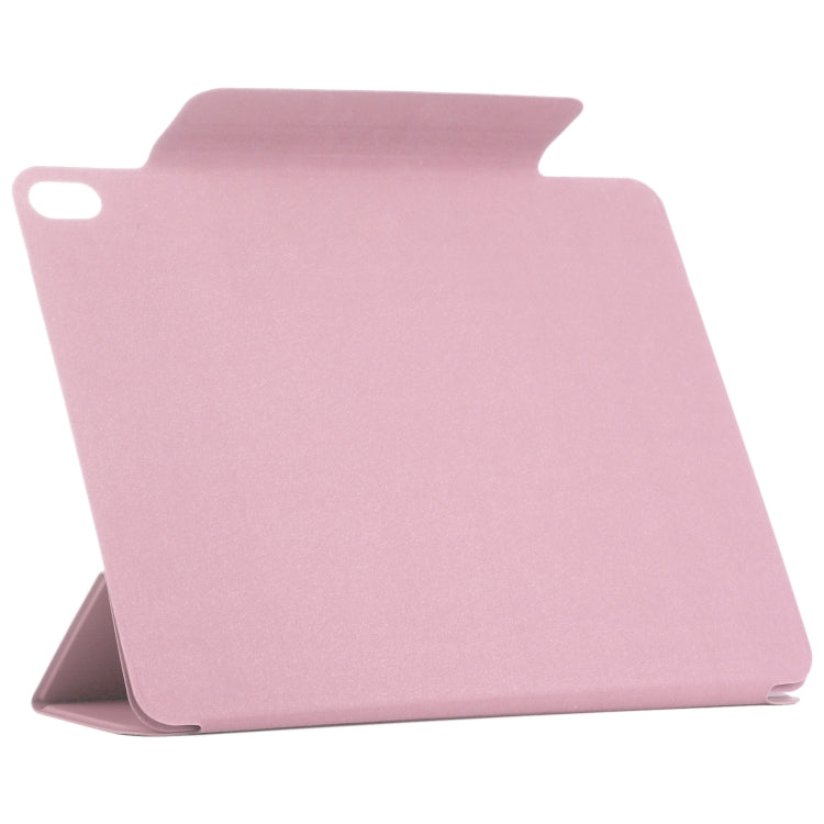 For iPad Air 13 2024 Double-sided Clip Fixed Buckle Magnetic PU Leather Smart Tablet Case(Light Pink) - iPad Air 13 2024 Cases by PMC Jewellery | Online Shopping South Africa | PMC Jewellery | Buy Now Pay Later Mobicred