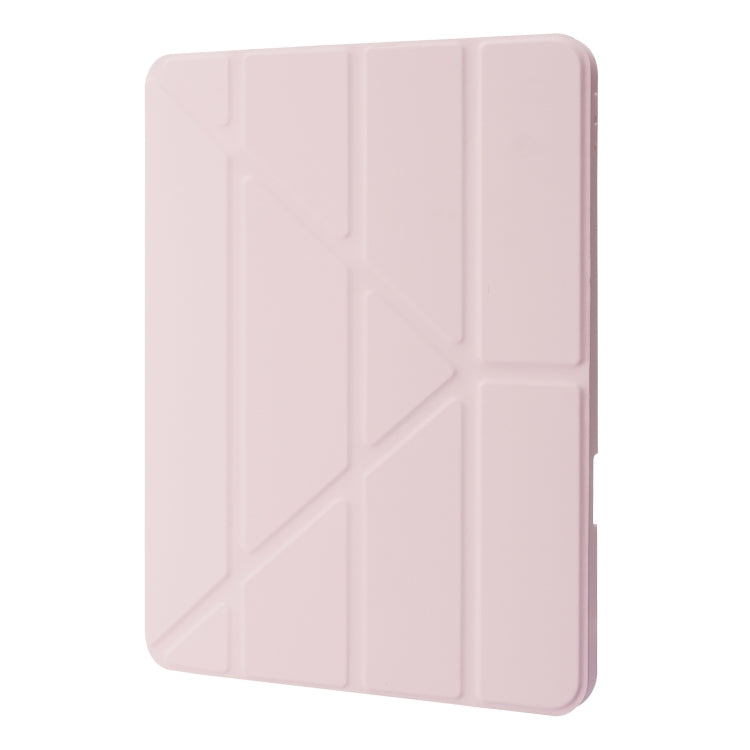 For iPad Pro 13 2024 Deformation Transparent Acrylic Leather Tablet Case(Pink) - iPad Pro 13 2024 Cases by PMC Jewellery | Online Shopping South Africa | PMC Jewellery | Buy Now Pay Later Mobicred