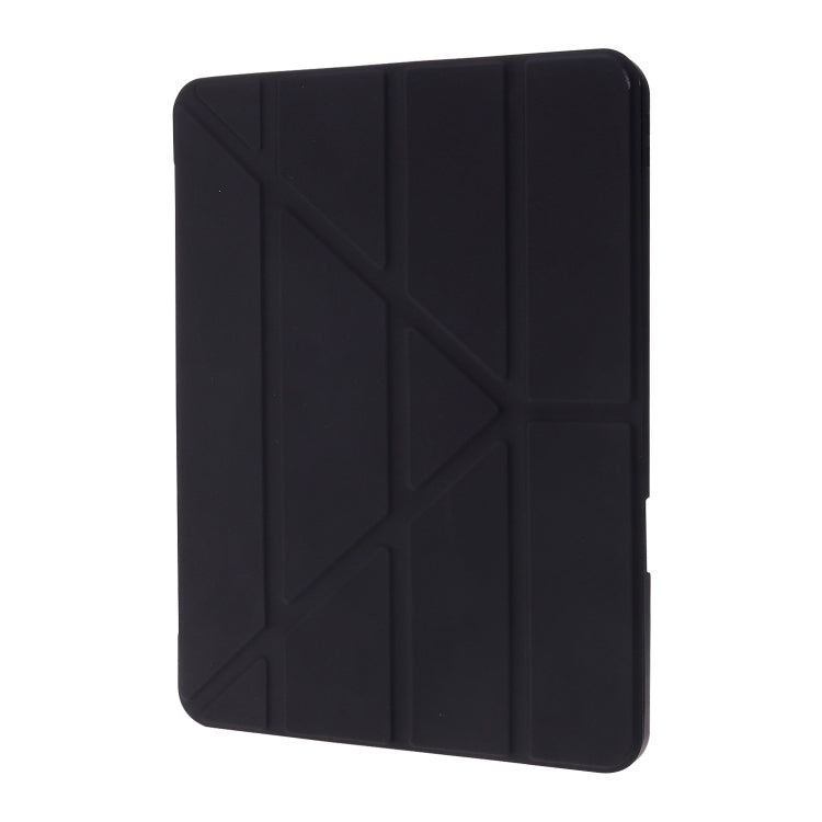 For iPad Air 11 2024 Deformation Transparent Acrylic Leather Tablet Case(Black) - iPad Air 11 2024 Cases by PMC TechLife | Online Shopping South Africa | PMC TechLife | Buy Now Pay Later Mobicred