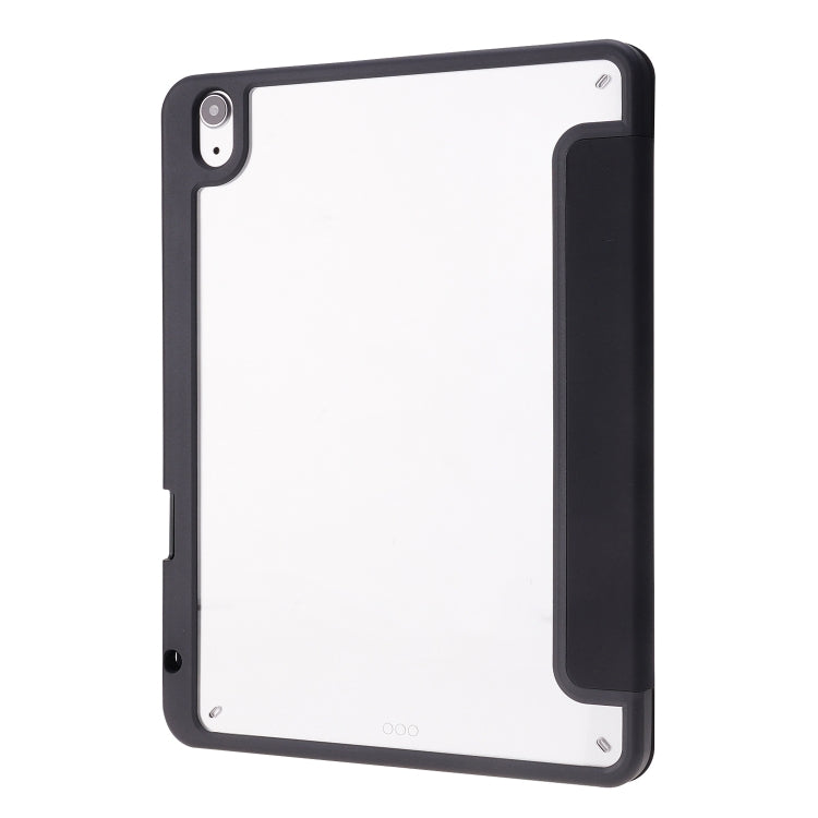 For iPad Air 11 2024 Deformation Transparent Acrylic Leather Tablet Case(Black) - iPad Air 11 2024 Cases by PMC TechLife | Online Shopping South Africa | PMC TechLife | Buy Now Pay Later Mobicred