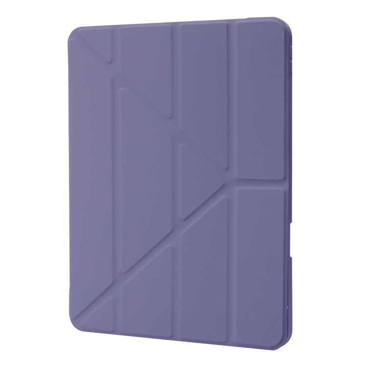 For iPad Pro 11 2024 Deformation Transparent Acrylic Leather Tablet Case(Lavender Grey) - iPad Pro 11 2024 Cases by PMC TechLife | Online Shopping South Africa | PMC TechLife | Buy Now Pay Later Mobicred