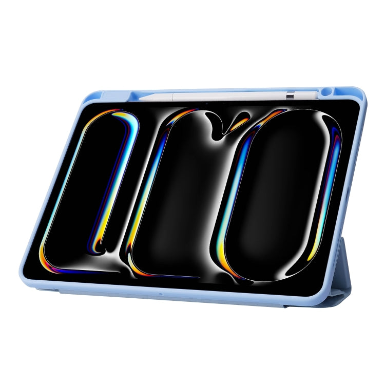 For iPad Air 11 2025 / 2024 Deformation Transparent Acrylic Leather Tablet Case(Dark Blue) - iPad Air 11 2025 / 2024 Cases by PMC TechLife | Online Shopping South Africa | PMC TechLife | Buy Now Pay Later Mobicred