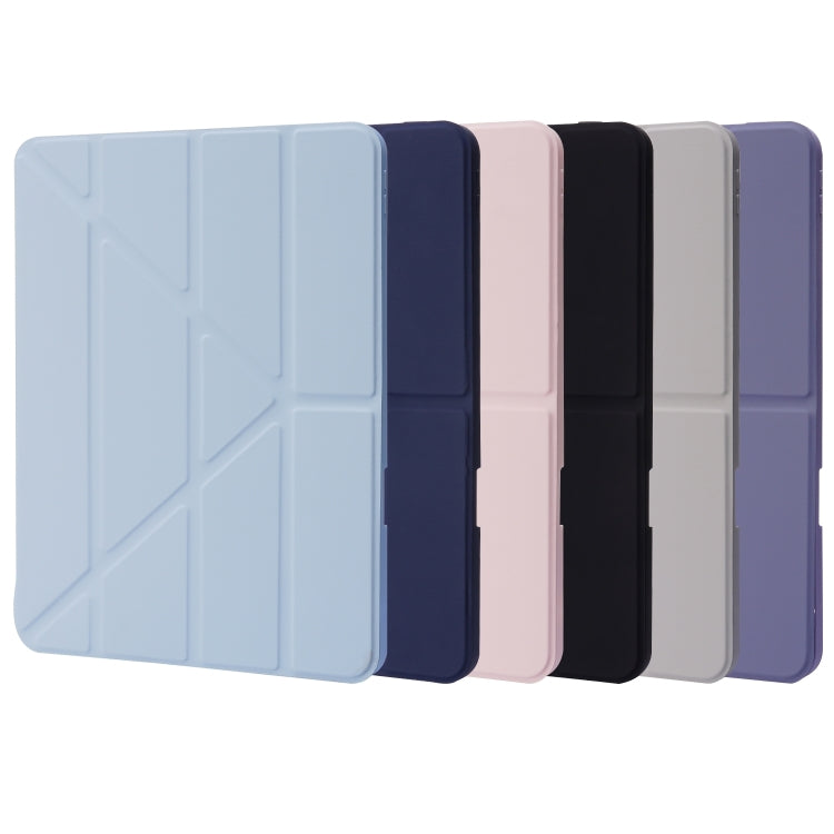 For iPad Pro 13 2024 Deformation Transparent Acrylic Leather Tablet Case(Dark Blue) - iPad Pro 13 2024 Cases by PMC Jewellery | Online Shopping South Africa | PMC Jewellery | Buy Now Pay Later Mobicred