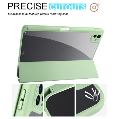 For iPad Pro 11 2024 Acrylic 3-folding Smart Leather Tablet Case(Green) - iPad Pro 11 2024 Cases by PMC Jewellery | Online Shopping South Africa | PMC Jewellery | Buy Now Pay Later Mobicred