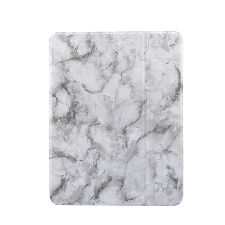 For iPad Air 11 2024 Three-fold Marble Texture Protective Tablet Case with Pen Slot(Black Gray) - iPad Air 11 2024 Cases by PMC Jewellery | Online Shopping South Africa | PMC Jewellery | Buy Now Pay Later Mobicred